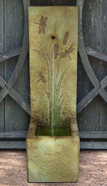 Dragonflies and Cattails Water Fountain mesmerizing blend of nature and artistry